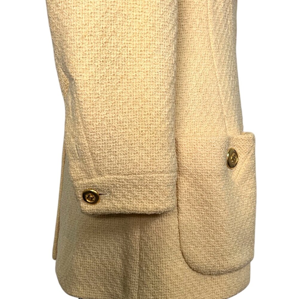 CHANEL 1995 Vintage CC Logo Button Blazer Jacket Size 40 - Picture 6 of 7